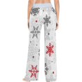 thumbnail image 4 of Women's Pajama Pants, Casual Pajama Bottoms Drawstring Lounge Pants Wide Leg, 4 of 7