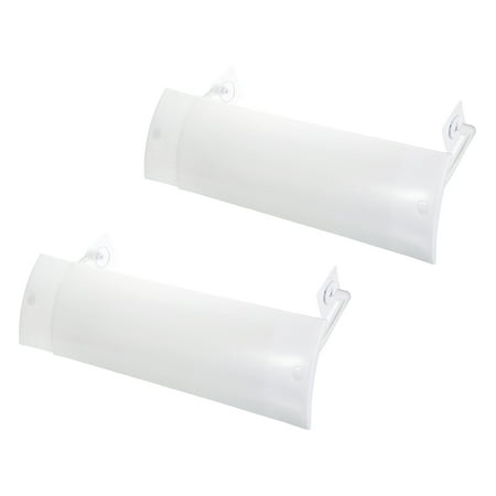 

Uxcell Plastic Retractable Air Conditioner Deflector Telescopic Windshield Baffle White 2 Pack