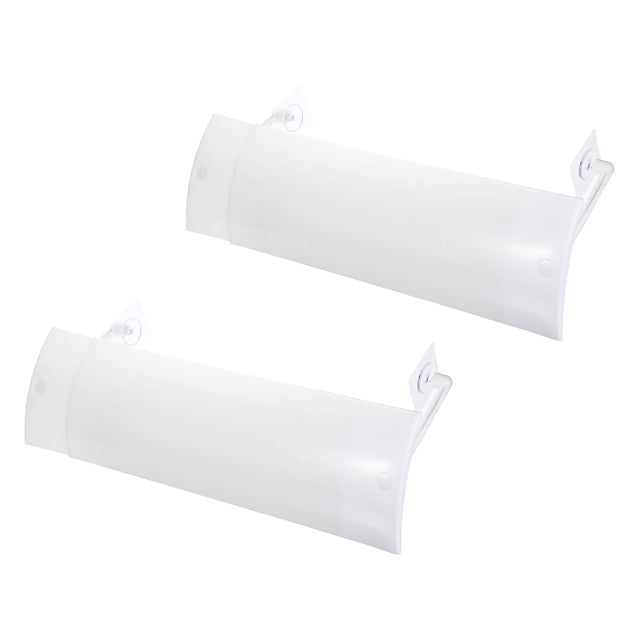 Unique Bargains Plastic Retractable Air Conditioner Deflector Telescopic Windshield Baffle White 2 Pack