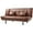 Brown, variant on Pemberly Row Contemporary Faux Leather Sleeper Sofa in Brown
