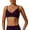 Purple, variant on Sports Bras for Women Wireless Seamless Bralettes Workout Crop Adjustable Spaghetti Strap V Neck Padded Yoga Top Camisole Brown XL