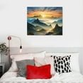 thumbnail image 4 of COMIO Canvas Wall Art Sunrise Landscape Great Smoky Mountains National Park Gatlinburg TN Painting Pictures Printed Stretched & Framed Poster Artwork for Home Decor Bedroom Living Room Ready to Hang, 4 of 4