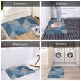 thumbnail image 5 of Rateoe Cozy Knitted Blue Chevron Pattern Flannel Door Mat Indoor Outdoor Entrance, Waterproof All-Weather Doormat,Fade Resistant, Low Profile Entryway Mat 16x24in, 5 of 7