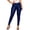 Blue, variant on QHFBli Leather Pants for Women High Waist Stretch Tights Motorcycle Leggings with Pockets