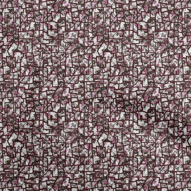 oneOone Cotton Poplin Twill Maroon Fabric Abstract Sewing Craft Projects Fabric Prints By Yard 56 Inch Wide