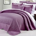 thumbnail image 2 of Home Soft Things 4 Piece Matte Satin Bedspread Set - Purple - Ovesize Queen (110" x 120"), 2 of 5