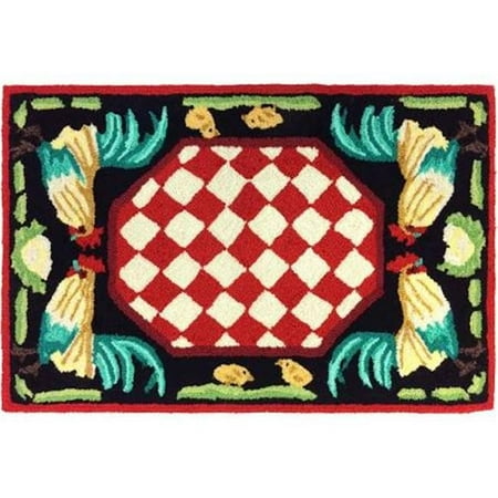 Liora Manne Frontporch Rooster Indoor Outdoor Rug Red 20 X30 Liora Manne Frontporch Rooster Indoor Outdoor Rug Red 20 X30
