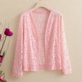 thumbnail image 2 of Shirts for Women Lightweight Solid Color Beach Lace Side Open Front Casual Thin Cover Up Cardigan Nylon Spandex for Holiday Beach Wear 2Xl Size Spring Summer Womens Tops, 2 of 3