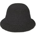 thumbnail image 2 of Womens Floppy Straw Sun Hat Packable Wide Brim Summer Beach Hat Foldable Crochet Bucket Hats, 2 of 6