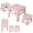 Light Pink, variant on Porfeet 1 Set Kids Foldable Table and Chairs, Toddlers Activity Table, Portable Picnic Table, 1 Folding Table and 2 Chairs for Indoor Outdoor Use,Light Pink