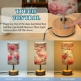 thumbnail image 3 of Touch-Control 3-Color Desk Lamp with Plug – Energy-Saving LED + 3 Simultaneous Charging Ports Digital Watercolor Peonies and Roses, 3 of 8
