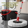 thumbnail image 2 of Foot-Operated Spin Mop and Bucket Set, Foot Pedal Wringing, 360° Rotating Stainless Steel Handle, Microfiber Mop Heads, for Hard Floors, Home  Office Cleaning, 2 of 11