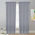 thumbnail image 4 of Chanana Translucent Curtains 72 Inches Long 1 Panel, Transparent Voile Sheer Curtain Double Rod Pocket Gauze Drapes for Living Room Bedroom Window Sliding Glass Door Treatment, W52 x L84, 4 of 7