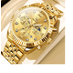 thumbnail image 2 of Relojes Lujoso Para Hombres Oro Correa Cuarzo Impermeable Xtellar dorado, 2 of 4