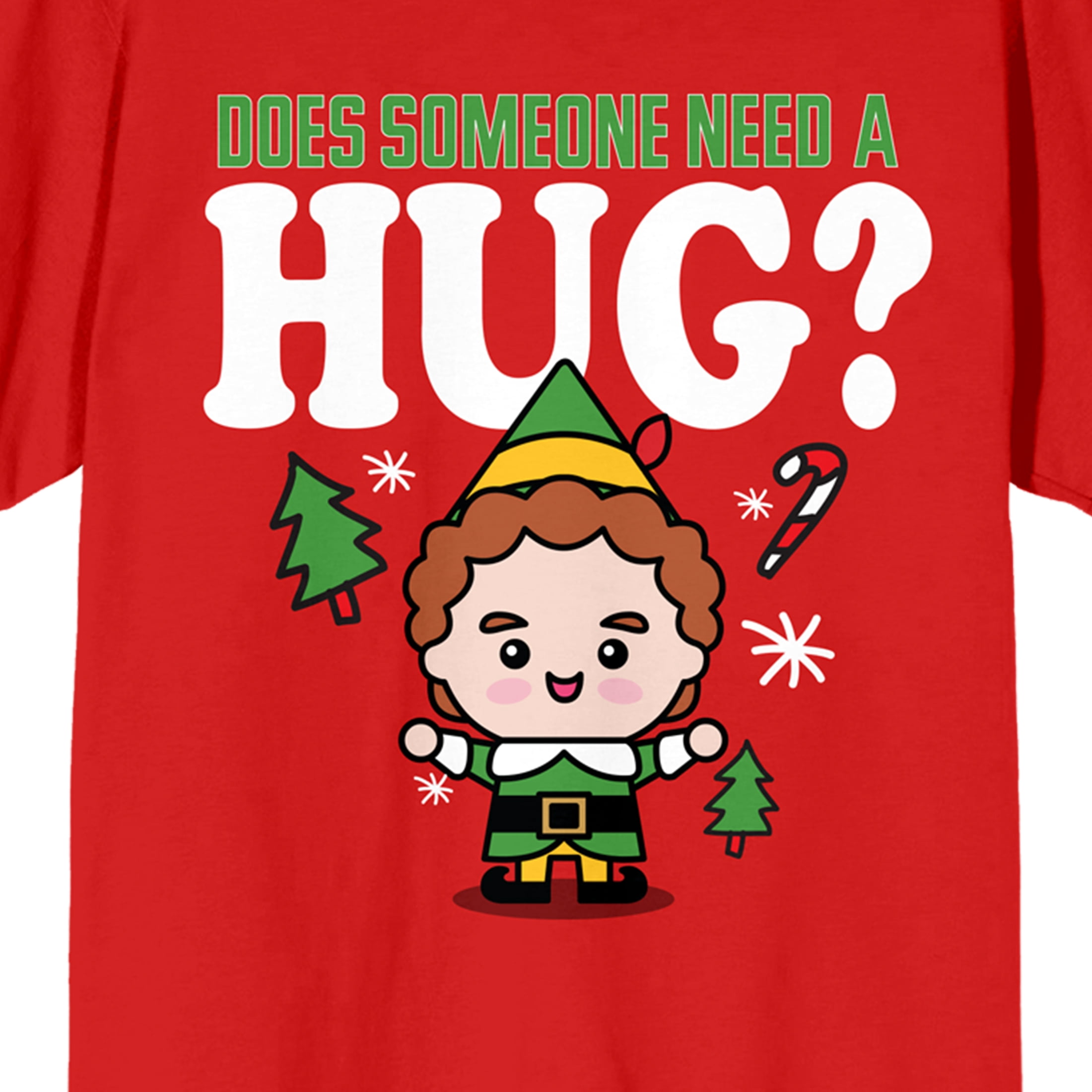 Elf Need A Hug Women's Red T-shirt
-Medium