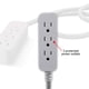 thumbnail image 2 of Protector contra sobretensiones Power Strip GE de 8 pies con 3 salidas 245J, gris, 2 of 6