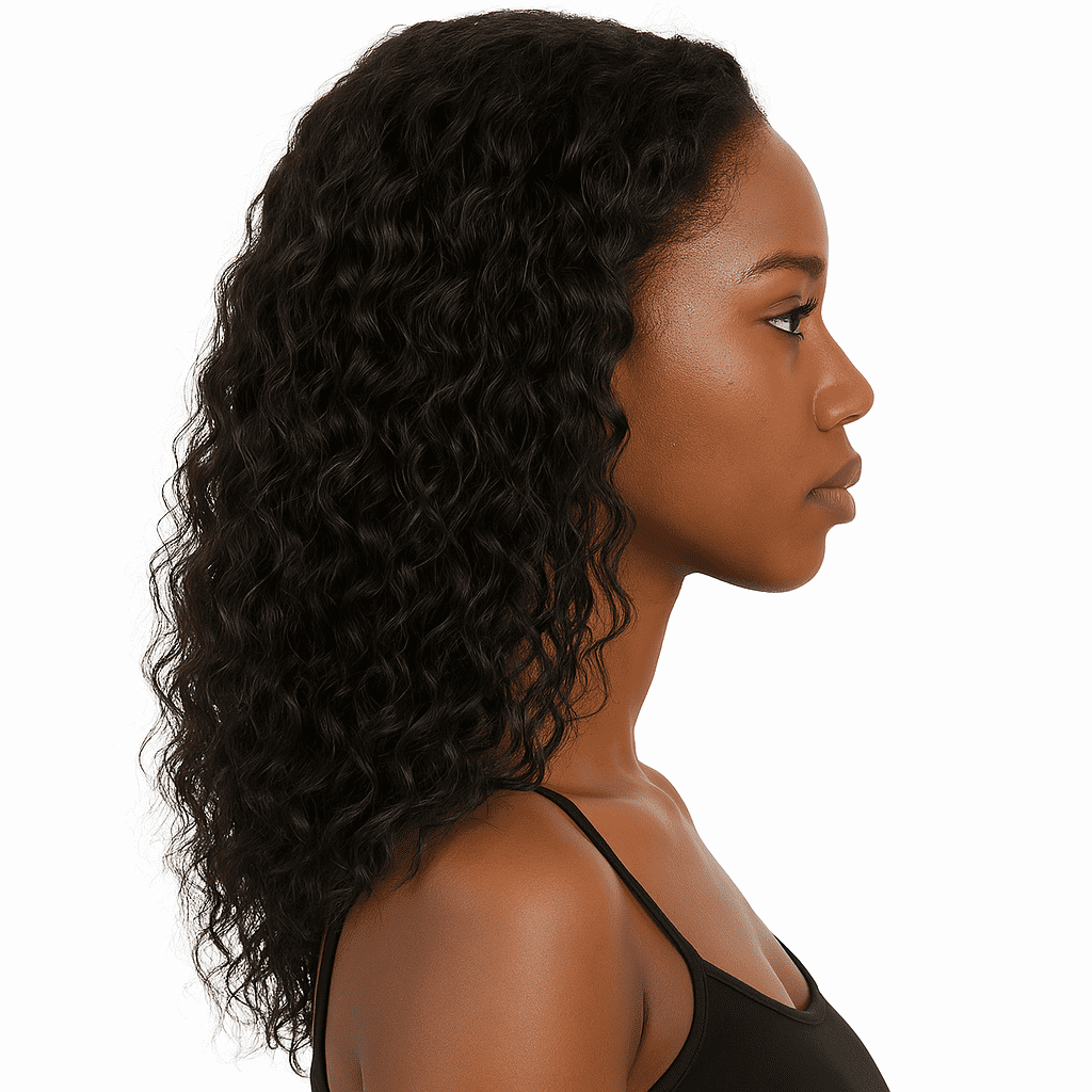 Quick Weave Synthetic Curly Half Wig Natural Black