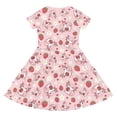 thumbnail image 6 of Ruiwill Dress For Girls Size 9-10 Years Summer Short Sleeve Strawberry Print Crew Neck Outdoor Casual Fashion Girl Dresses Pink, 6 of 6
