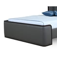 thumbnail image 6 of Manhattan Comfort Kingdom Faux Leather Queen Size Bed Frame in Gray, 6 of 6
