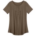 thumbnail image 3 of Puntoco Blusa de manga corta con cuello redondo para mujer Puntoco Puntoco-148, 3 of 9