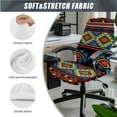 thumbnail image 3 of FKELYI 3 Pcs Set Office Chair Cover with Removable Armrest Cover American Tribal Geometric Print Anti-Dust Swivel Gaming Chair Protector Boss Armchair Decor, Small, 3 of 6