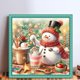 thumbnail image 2 of Kit Punto Cruz Con Muñeco Nieve Hilo Algodón Ecológico Bordado 11CT 50x50cm, 2 of 9