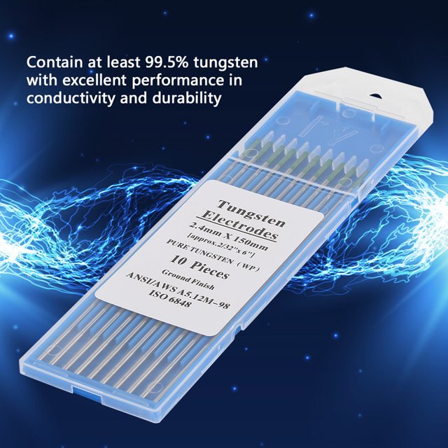 Electrodo De Tungsteno Puro De Tungsteno 250-400A, Electrodo De Tungsteno Puro De Punta Verde, Soldadura CA De Aleación De Níquel Para Soldadura CA De Aleación De Níquel ANGGREK Otros