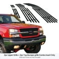 thumbnail image 2 of APS Black Billet Grille Grill Compatible with Chevy Silverado 1500 HD 2003-2005 & 03-04 2500 3500 & 02-06 Avalanche Without Body Cladding Combo N19-H57676C, 2 of 7