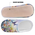 thumbnail image 4 of Chaqlin Oil Painting Hummingbird Flwoers Men's Winter Slippers Warm Cozy Anti-skid Comfort Sole Lightweight Easy Slip On Cold Weather Travel Slippers, 4 of 7