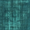 thumbnail image 1 of Ahgly Company Indoor Square Oriental Turquoise Blue Industrial Area Rugs, 4' Square, 1 of 4