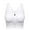 White, variant on Zip Front Sports Bra Wireless Post-Surgery Bra Active Yoga Sports Bras with Removable Pads for Women