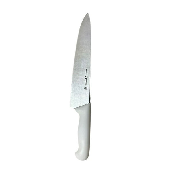 Cuchillo Chef 10 pulgadas Acero Inoxidable Mango Ergonómico Color Blanco Shorbull