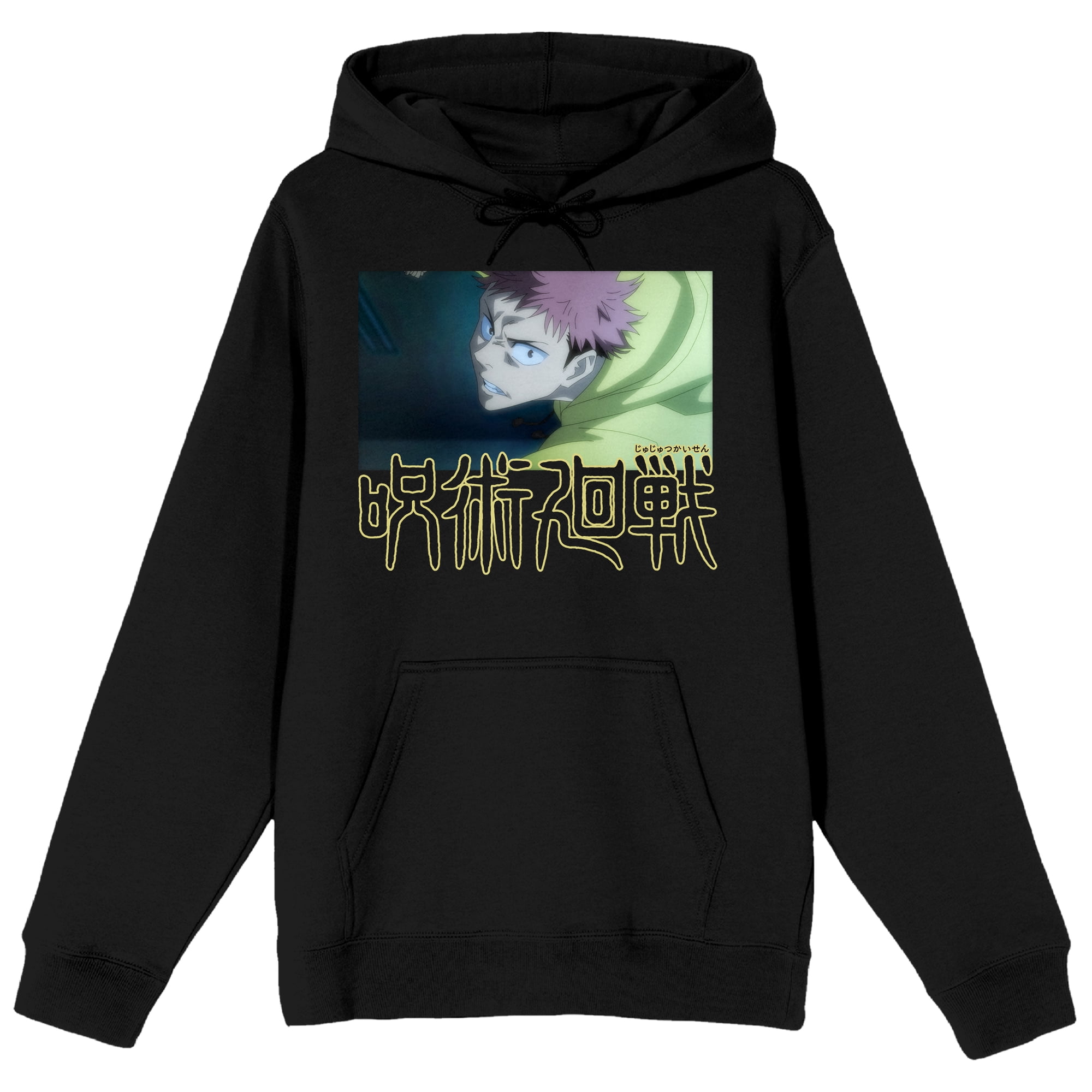 Jujutsu Kaisen Yuji Itadori Anime Screenshot Men s Black Sweatshirt-XXL