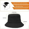 thumbnail image 3 of Vintage Fashion Womens Bucket Hats Summer Sun Protection Beach Hat Black, 3 of 8