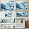 thumbnail image 4 of Designart "Ocean Storm In Minimalist Style" Ocean Floater Framed Wall Art Living Room, 4 of 5