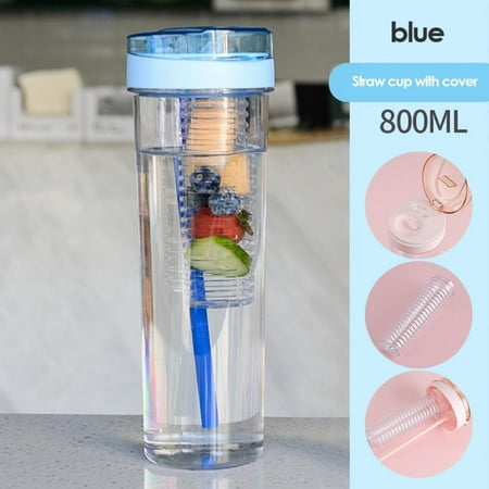 

Drinking Cup With Lids And Straws 27Oz/800ml Smoothie Cups Iced Coffee Cup Reusable Water Bottle Skinny Tumbler for Juice/Smoothies/Tea/Milk