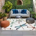 thumbnail image 2 of Dragonfly Outdoor Rug for Patio/Deck/Porch, Non-Slip Large Area Rug 6 x 9 Ft, Watercolor Colorful Nature Painting Art Indoor Outdoor Rugs Washable Area Rugs, Reversible Camping Rug Carpet Runner, 2 of 8
