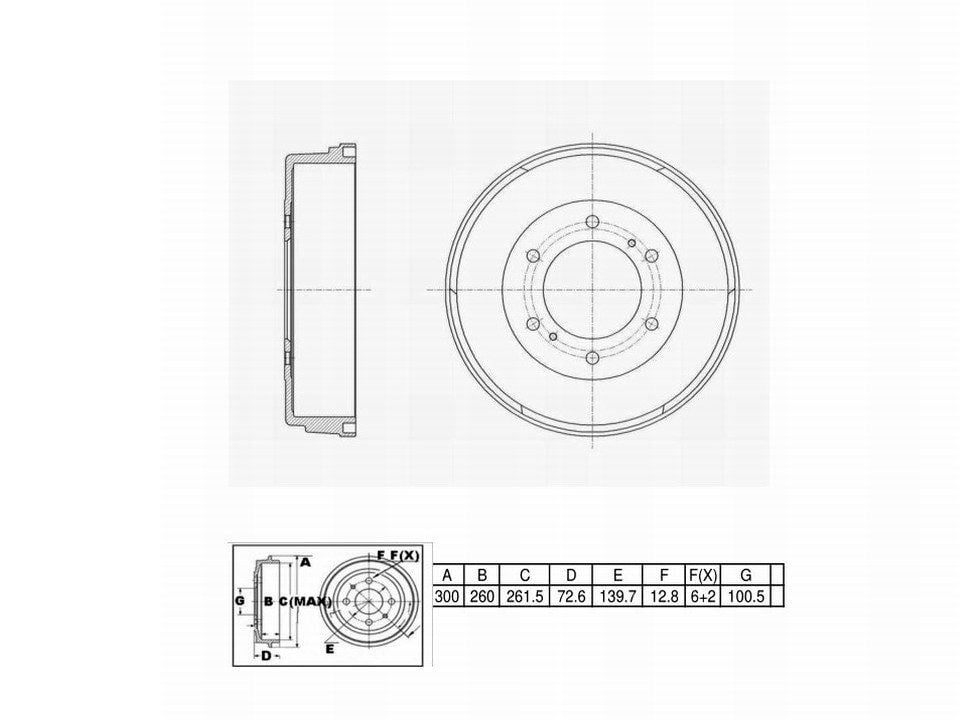Winstop Brake Drum, Rear WS241577, Nissan Pickup 2003-1995