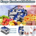 thumbnail image 4 of Lunch Box for Kids Boys Girls Men Women, Insulated Lunch Bag with Buckle Handle for School Work Picnic Travel, Reusable Leakproof Lunchbox Cooler - Blue Camo, 4 of 7