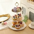 thumbnail image 7 of YOYTOO 2Pcs 3 Tier Cake Display Stand Holder Dessert Fruit Serving Stand for Wedding Party White, 7 of 7