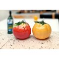 thumbnail image 2 of Hand Painted Ceramic Tomato Salt Pepper Shakers Kitchen Gift, 2 of 3