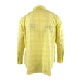 thumbnail image 2 of LAUREN RALPH LAUREN Womens Yellow Eyelet Shirttail Hem Long Sleeve Point Collar Button Up Top 2X, 2 of 2