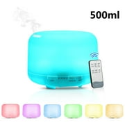 Remote Control 500ml Ultrasonics Air Humidifier Aroma Oil Diffuser With 7 Color LEDs Night Light Household Electric Aromatherapy for Office Home Spa Yoga Relax