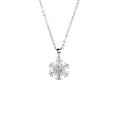 thumbnail image 1 of 925 Sterling Silver 0.06 Ct Canadian Diamond Snowflake Pendant And Chain, 1 of 3