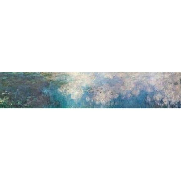 Selected Artworks PDX5CM1519SMALL les Nénuphars - les Nuages Affiche Imprimée par Claude Monet&44; 8 x 24 - Petit