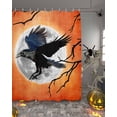 thumbnail image 2 of Halloween Raven Fly Orange Shower Curtain Set ，Waterproof Fabric Shower Curtains Shower Curtains for Bathroom,Bathroom Decor 72"x84", 2 of 6