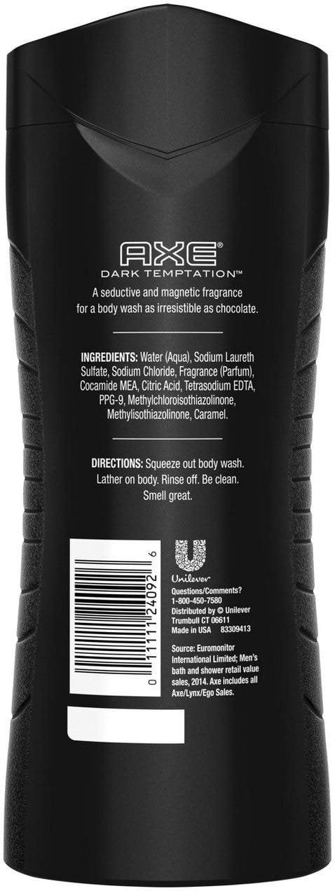 Axe Shower Gel, Dark Temptation 16 oz 4 Pack