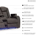 thumbnail image 5 of Ashley Furniture Fyne-Dyme Dark Gray Power Reclining Loveseat with Console, 5 of 12