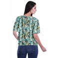thumbnail image 4 of Moomaya Blouse d'Été Boho à Manches Courtes en Rayonne Imprimée pour Femmes, 4 of 5