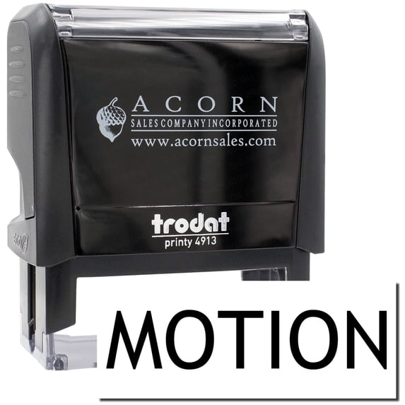 Large Self-Inking Motion Stamp, Trodat Printy 4913, Press and Print Stamping, Impression Size 7/8" x 2-1/4", Up to 10,000 Impressions - Black Ink